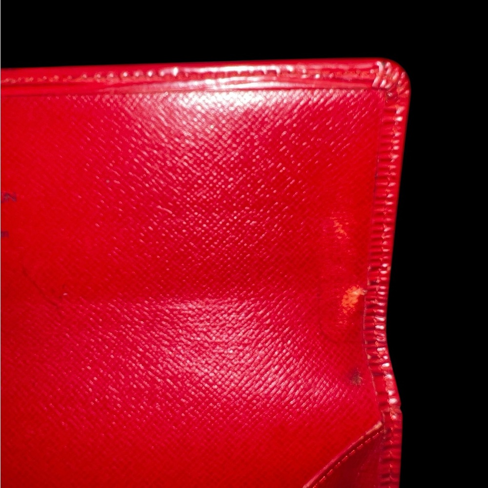 Louis Vuitton Red Epi Leather Clutch wallet EUC 71/2”x4” - Picture 10 of 13